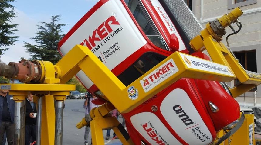 Ereğli&rsquo;de sim&uuml;lasyon aracı ile emniyet kemeri eğitimi verildi