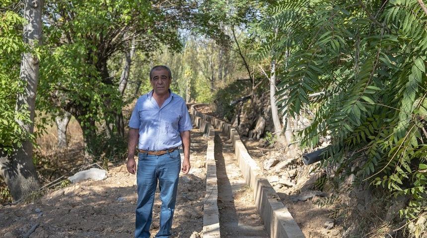 MASKİ&rsquo;den 13.5 km&rsquo;lik a&ccedil;ık kanal sulama sistemi