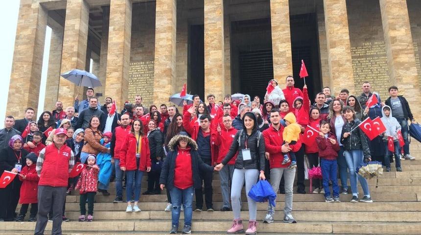 Down sendromlu &ccedil;ocuklardan Anıtkabir&rsquo;e ziyaret