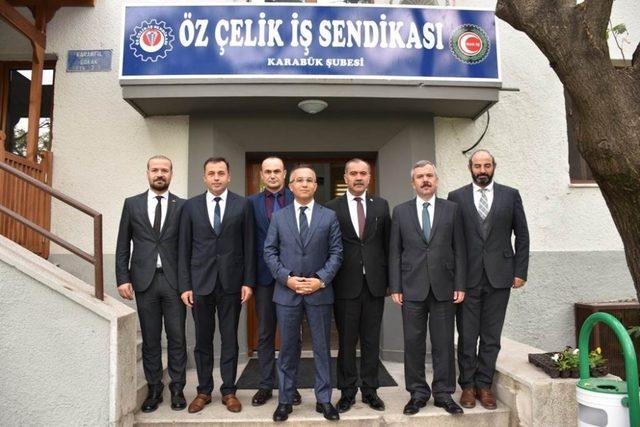 Vali Çeber Özçelik-İş Sendikası çalışmaları hakkında bilgi aldı