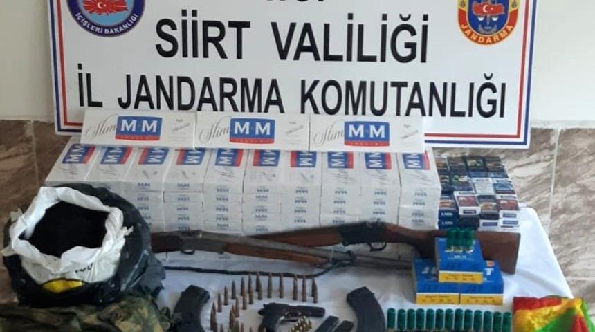 Ka&ccedil;ak akaryakıt ve silah ele ge&ccedil;irildi