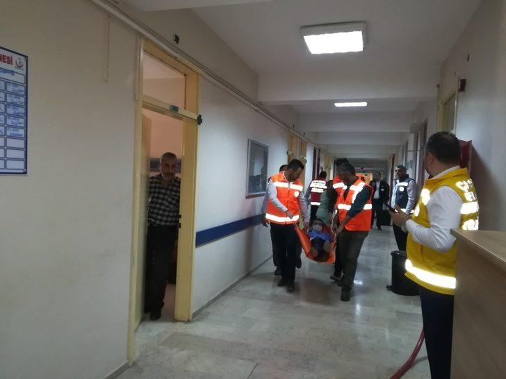 Hastanedeki yangın tatbikatı gerçeği aratmadı G3