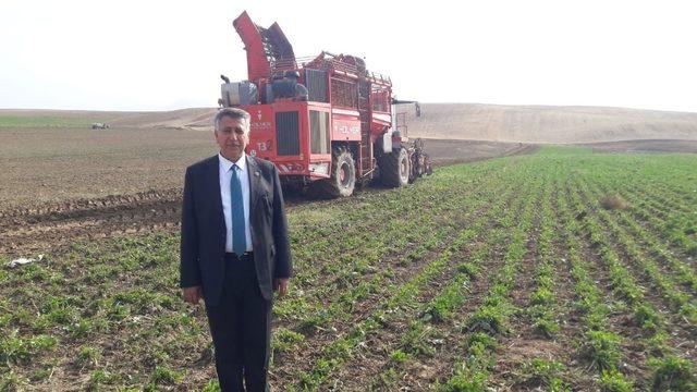 Yazıhan Ovasında pancar hasadı başladı