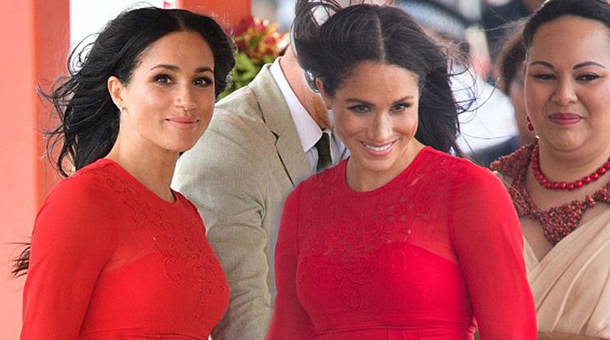 Kraliyet kurallarını yıkan Meghan Markle, bu kez elbisesinin etiketini unuttu