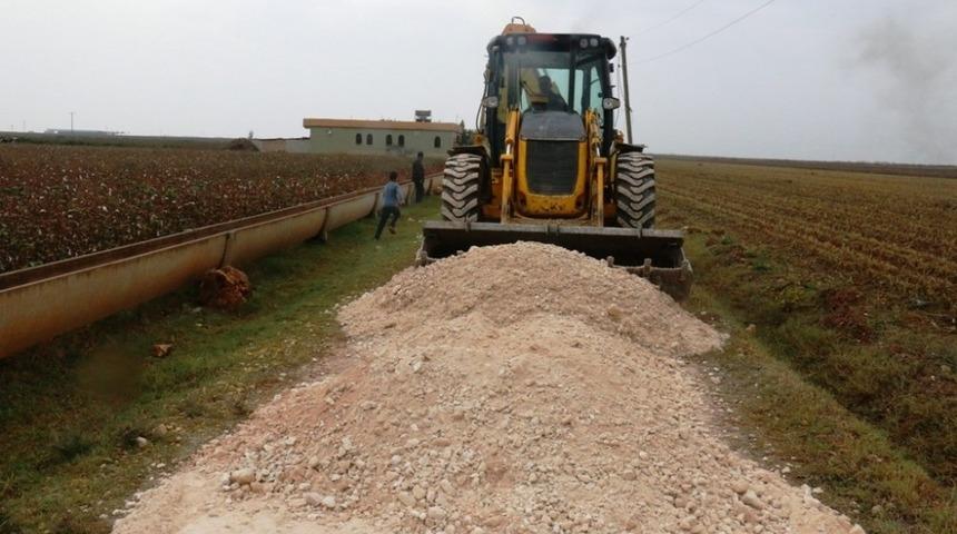 Ak&ccedil;akale&rsquo;de yol yapım &ccedil;alışmaları devam ediyor