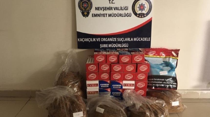 Nevşehir&rsquo;de 10 bin 923 gram ka&ccedil;ak t&uuml;t&uuml;n ele ge&ccedil;irildi