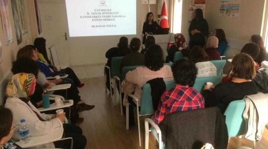 &Ccedil;anakkale&rsquo;de kanser tarama eğitimleri veriliyor