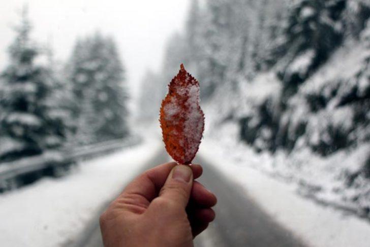 Bolu'da ilk kar yağdı!  G1