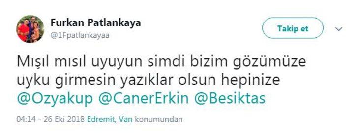 İşte taraftaların Caner Erkin'e sosyal medyadan verdiği tepkiler...