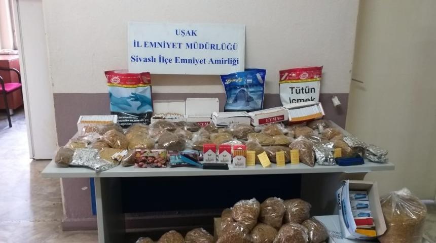 Sivaslı&rsquo;da ka&ccedil;ak t&uuml;t&uuml;n operasyonu