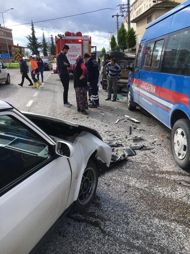 Ordu’da trafik kazası ucuz atlatıldı