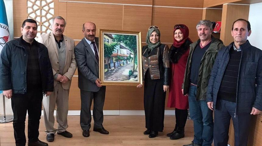 Sanat&ccedil;ılardan M&uuml;d&uuml;r Başyiğit&rsquo;e ziyaret