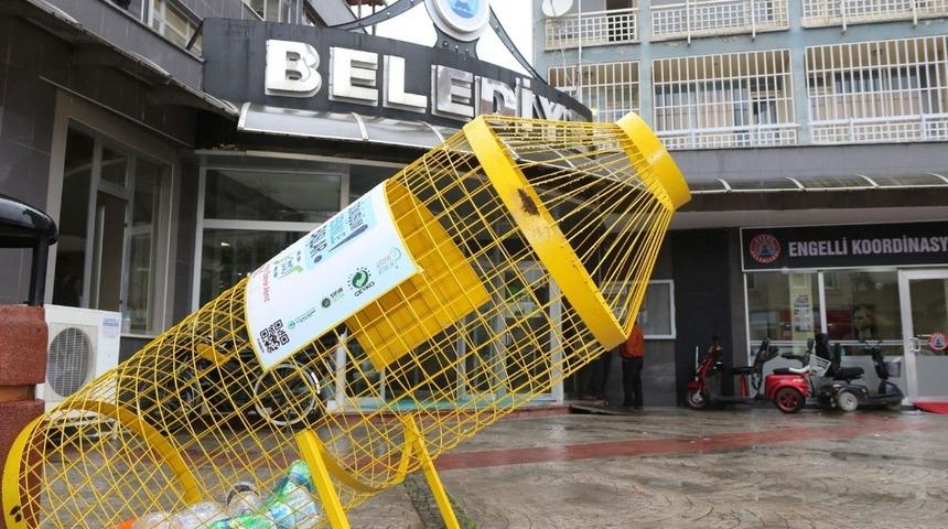 Bafra Belediyesinden geri dönüşüm sepetleri