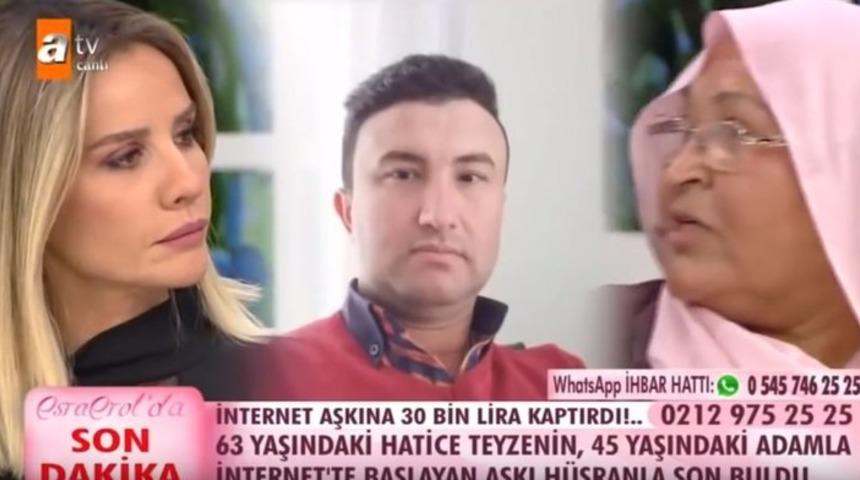 İnternet aşkına paralarını kaptırdı! Hatice Teyze, Esra Erol'un programında herkesi şoke etti!