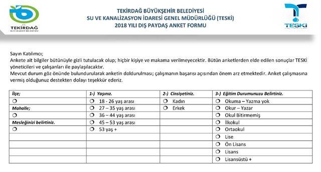 TESKİ’DEN memnuniyet oranı yüzde 69,80