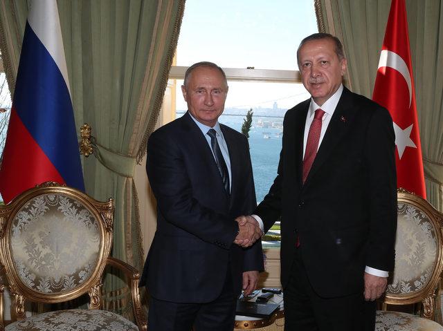  Cumhurbaşkanı Erdoğan, Putin ile görüştü