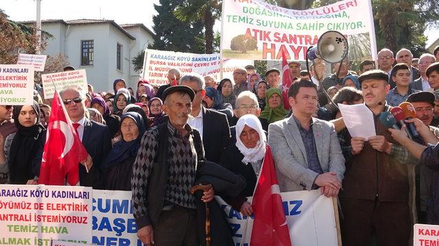 Karaağız sakinlerinden şehir merkezinde termik santral eylemi