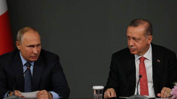 Cumhurbaşkanı Erdoğan ve Putin'den başbaşa görüşme
