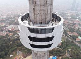 Çamlıca Kulesi'nin son hali drone ile havadan görüntülendi
