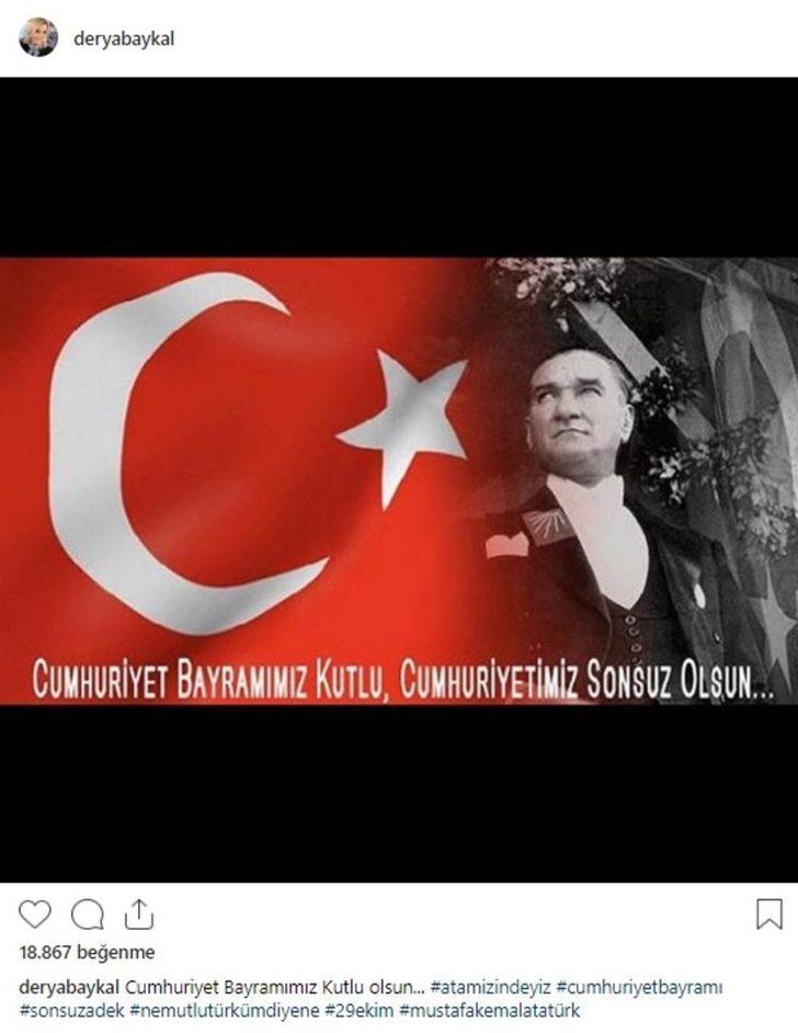 Ünlülerin 29 Ekim Cumhuriyet Bayramı paylaşımı G4