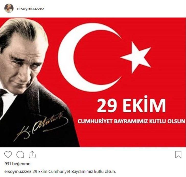 Ünlülerin 29 Ekim Cumhuriyet Bayramı paylaşımı G5