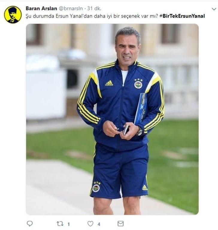 Fenerbahçe taraftarı, Ersun Yanal için sosyal medyada kampanya başlattı G4