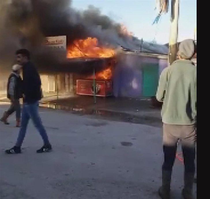 Girdiği marketi önce soydu sonra ateşe verdi G1