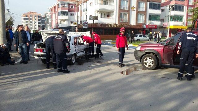 Balıkesir’de trafik kazası: 1 Yaralı