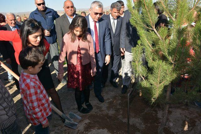 Niğde’de fidanlar toprakla buluştu 1