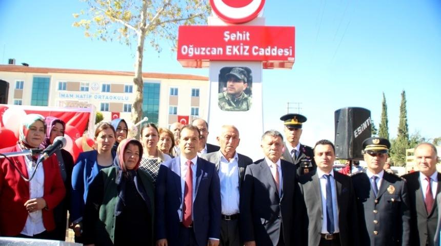 Afrin şehidi Oğuzcan Ekiz’in adı caddeye verildi