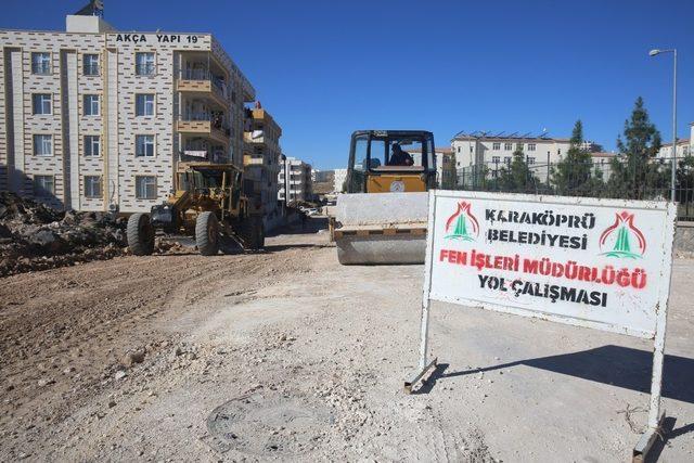 Karaköprü’de yeni yol açma çalışmaları sürüyor