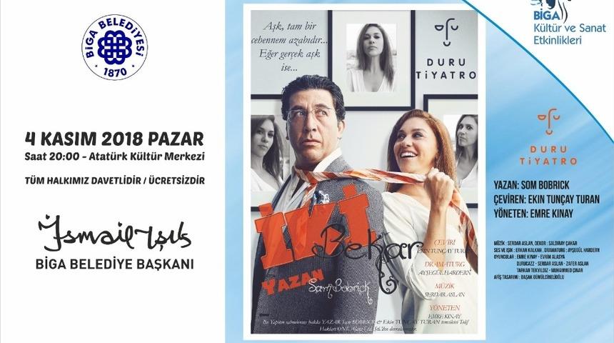 Emre Kınay, İki Bekar Oyunu ile Biga’da