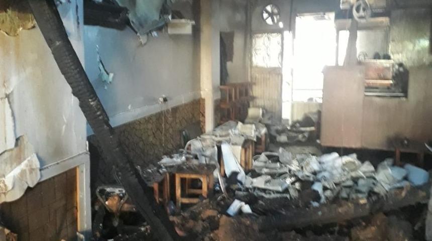 Bingöl’de kahvehane yangını