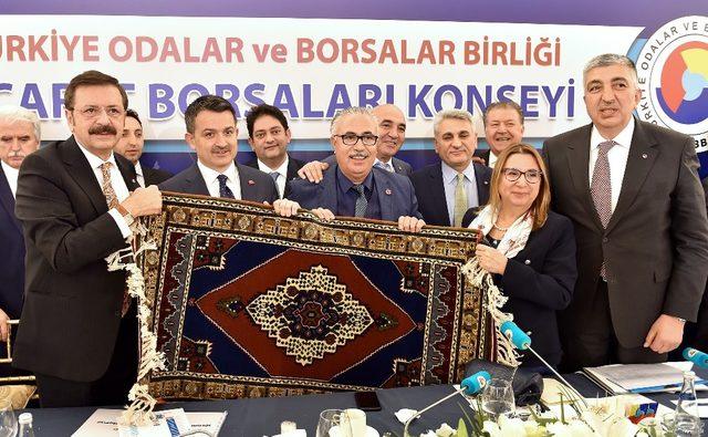 TOBB’un düzenlediği, ticaret borsaları konsey toplantısı yapıldı