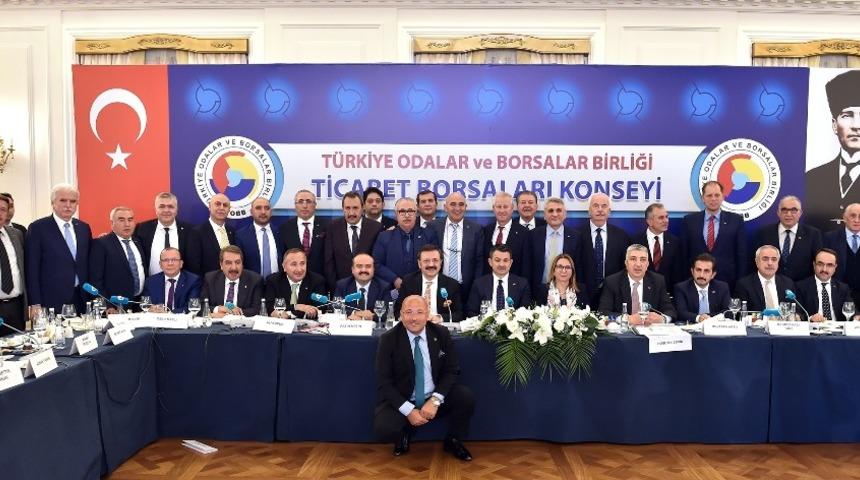 TOBB&rsquo;un d&uuml;zenlediği, ticaret borsaları konsey toplantısı yapıldı
