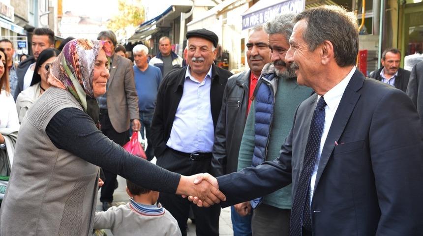 Başkan Ata&ccedil; Emirdağ&rsquo;da temaslarda bulundu