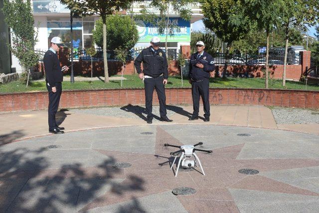 Adıyaman’da drone ile trafik uygulaması yapıldı