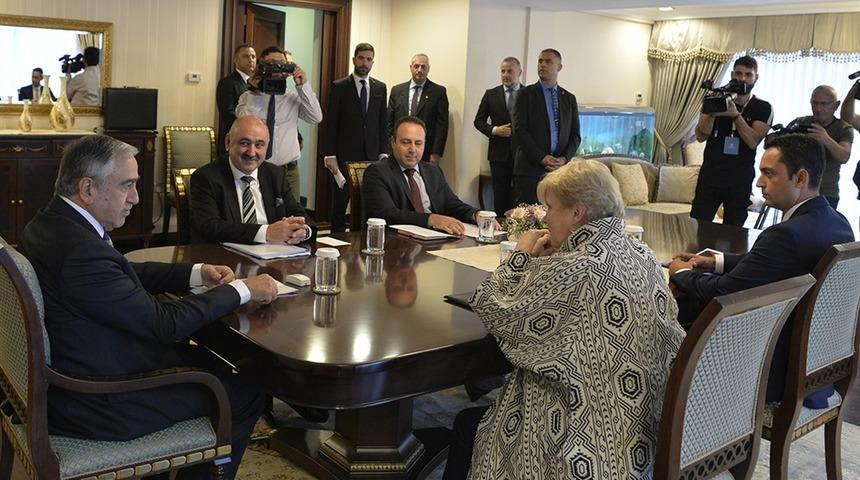 KKTC Cumhurbaşkanı Akıncı, BM yetkilisi Luke ile g&ouml;r&uuml;şt&uuml;