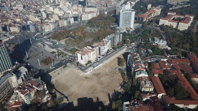 AKM alanındaki son durum havadan fotoğraflandı 