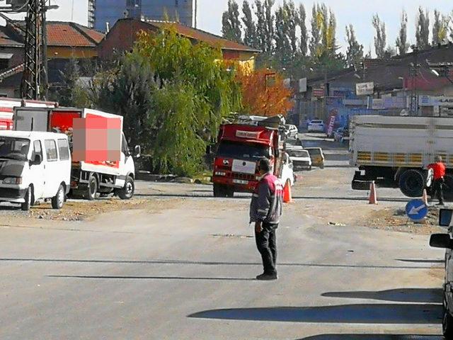 Çorum’da yol kazısı sırasında doğal gaz borusu hasar gördü