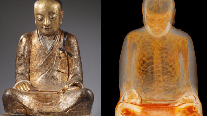 Antika heykelin içinden öyle bir şey çıktı ki...