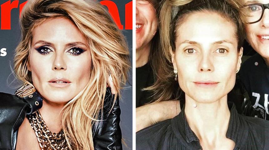 Dergi kapaklarındaki ünlüleri bir de doğal haliyle görün