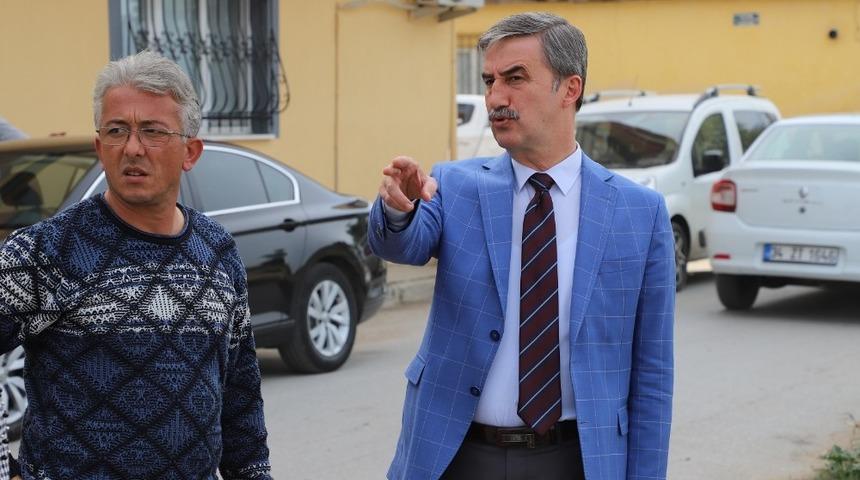 Başkan Şirin Albayrak Mahallesi &ccedil;alışmalarını yerinde inceledi