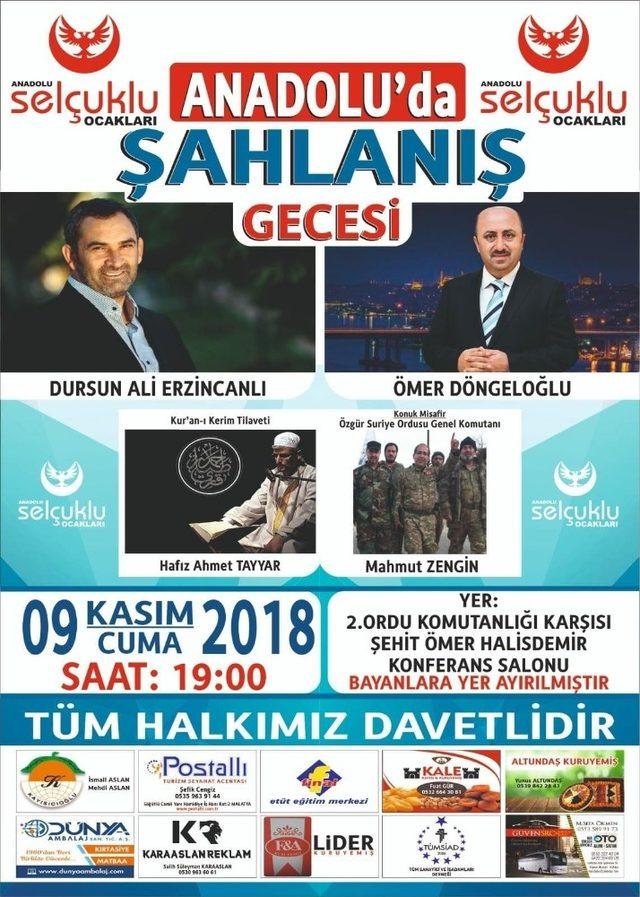 Anadolu Selçuklu Ocaklarından Şahlanış Gecesi