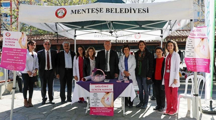 Menteşe’de kadınlar meme kanseri hakkında bilgilendiriliyor