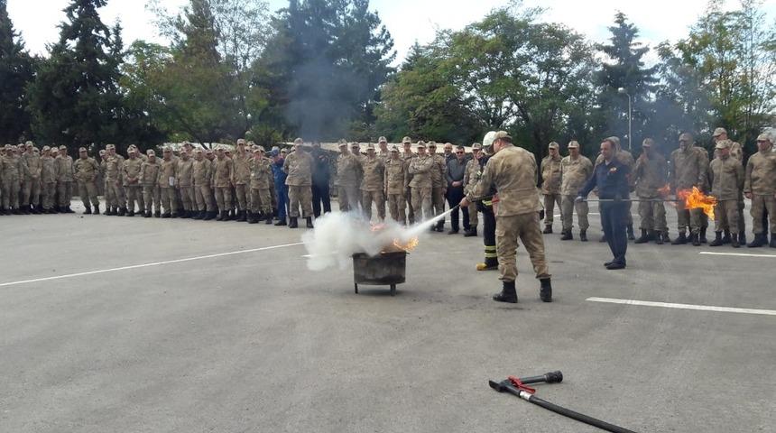 Jandarma personeline yangın eğitimi