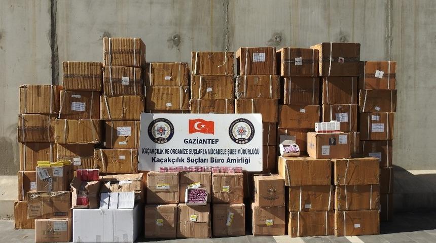Gaziantep&rsquo;te 526 bin 115 paket g&uuml;mr&uuml;k ka&ccedil;ağı ila&ccedil; ele ge&ccedil;irildi