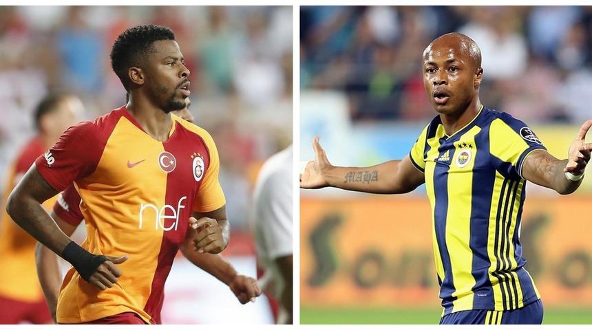 Derbi &ouml;ncesi Ryank Donk ile Andre Ayew arasında gerginlik