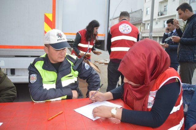 Eleşkirt’te Polislerden Kızılay’ın Kan  Bağışı Kampanyasına destek