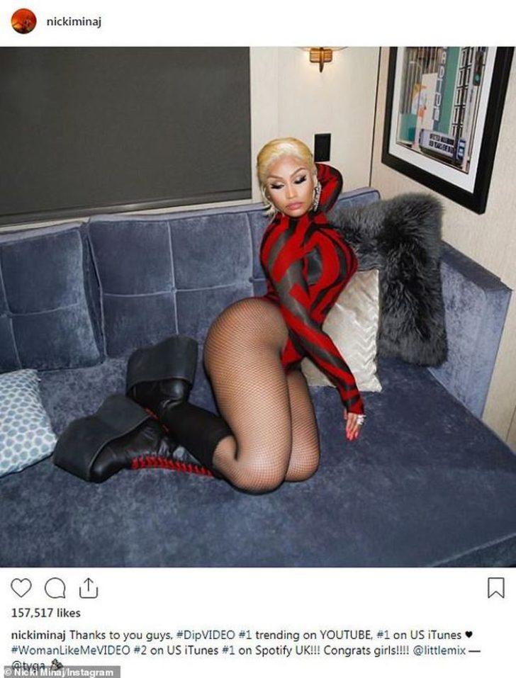 Nicki Minaj klip çekiminden cesur anları paylaştı! G1